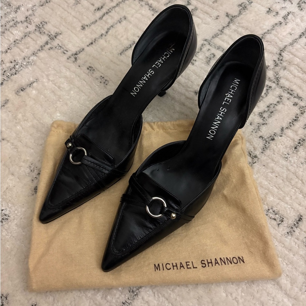 Michael Shannon Black Pointed Heels